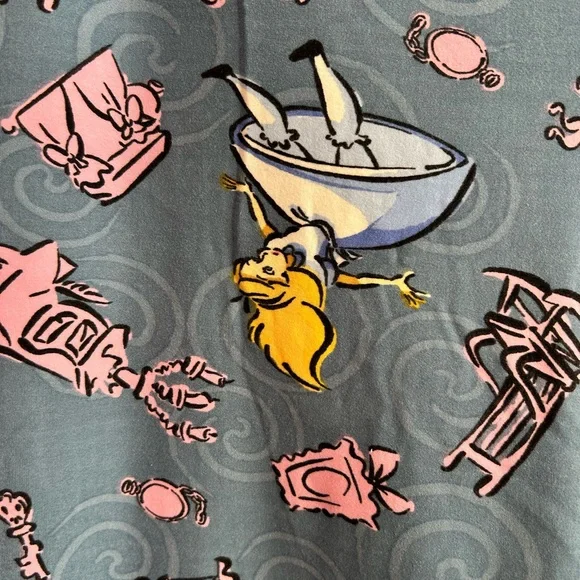 LuLaRoe Women’s Disney Alice in Wonderland Ankle Leggings TC2 - Picture 2 of 5